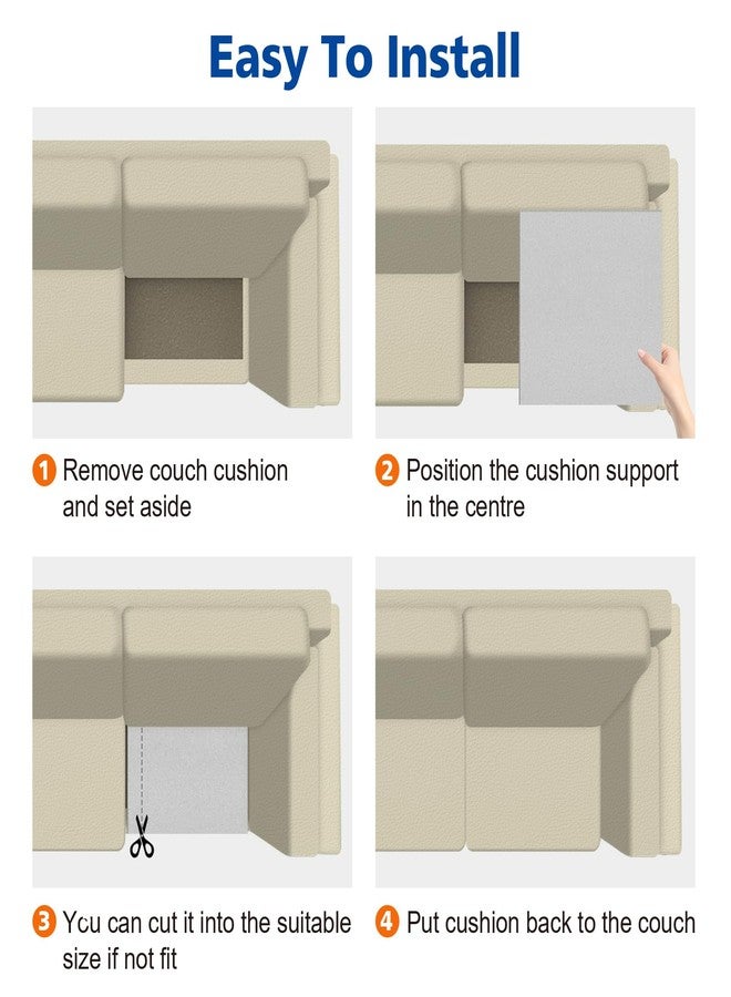 RA RUNNING ALIEN Couch Cushions Support for Sagging Seat 20"X 20"Insert pads Supports Board Sofa Furniture seat Cushion Under Sag Repair, Curved High Density Foam Replacement for Sectional Loveseat Chair Gray Set of 1 - Image 3
